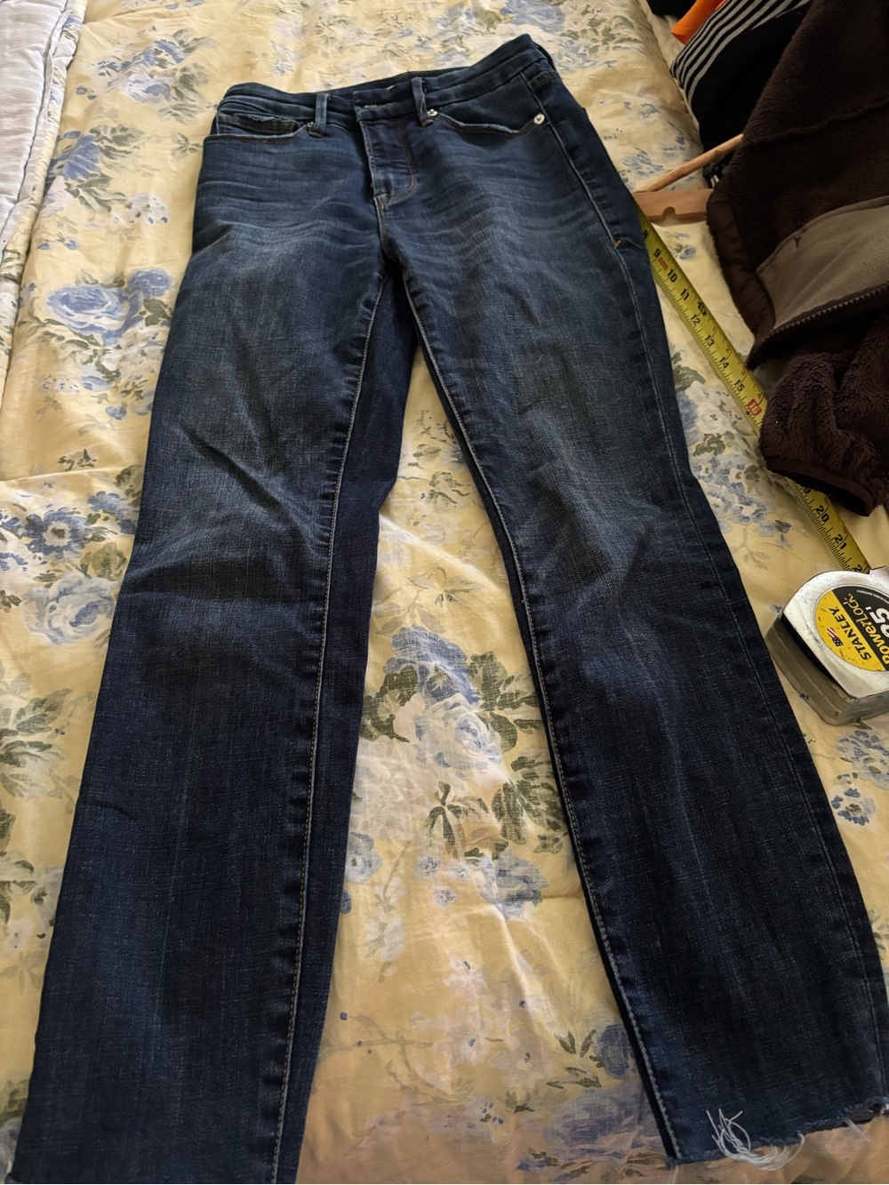 Good American Dark Indigo Straight Jeans